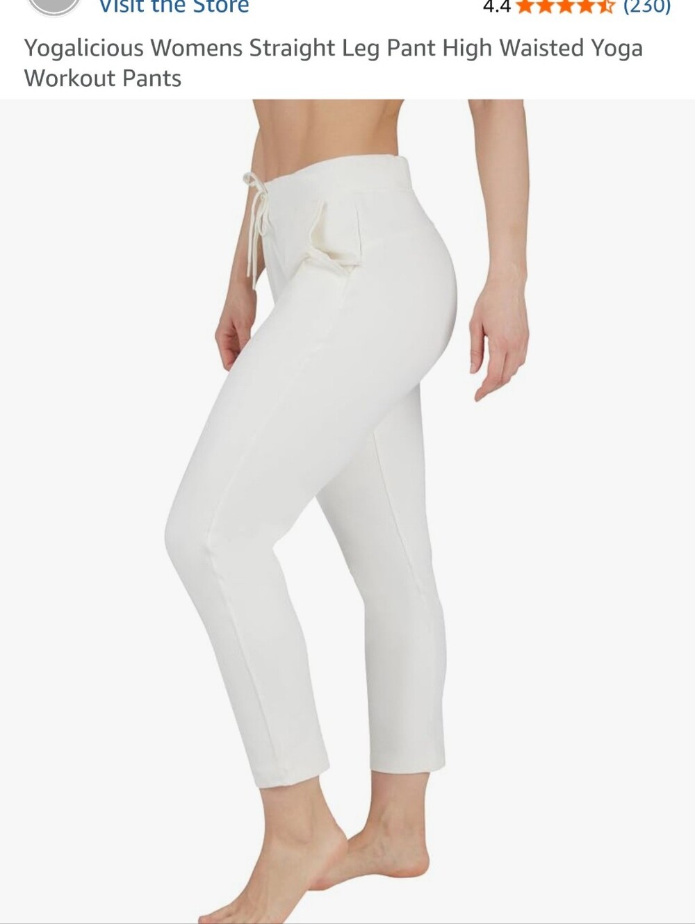 Yogalicious Cream Drawstring Pants - Picture 5 of 11
